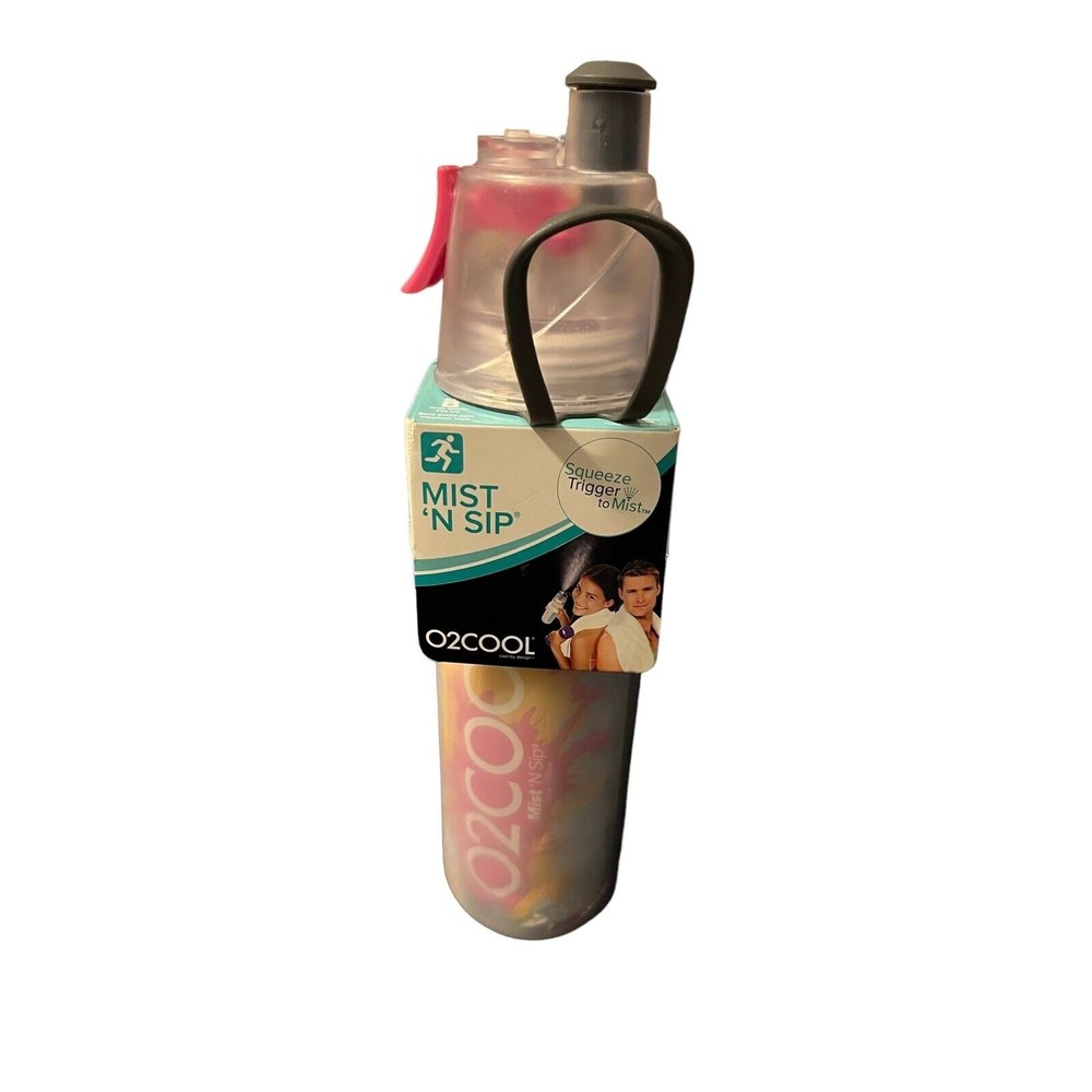 O2COOL 2-in-1 Mist 'N Sip 20 Oz. Misting Water Bottle with No Leak Spout